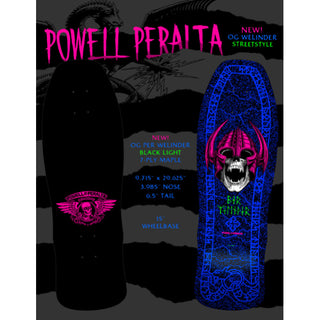 Powell Peralta Skateboard Complete Welinder Classic Blacklight Foil Old School Reissue