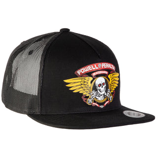 Powell Peralta Skateboards Winged Ripper Mesh Trucker Hat Black