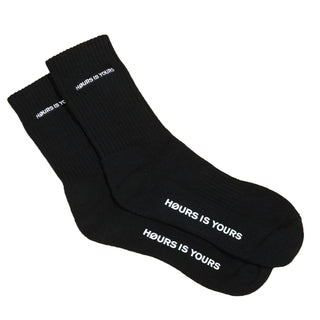 Hours is Yours Socks Logo Black