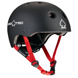 Pro Tec Skateboard Helmet Junior Classic Fit Certified Matte Black Size M