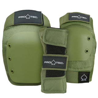 Pro Tec Skateboard Pads 3-Pack Street Pad Set Adult - Choose Size and Color