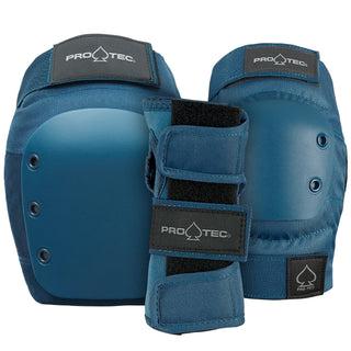 Pro Tec Skateboard Pads 3-Pack Street Pad Set Junior - Choose Size and Color