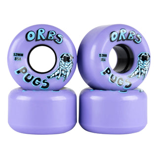 Krux Skateboard Trucks DLK Raw 8.5" Welcome Orb Pug 52mm, Bones Reds Bearings