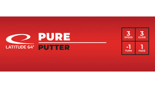 Latitude 64 Disc Golf Zero Hard Pure Putter 3/3/-1/1 Yellow/Green 173 grams