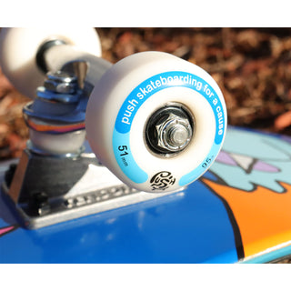 Push Skateboard Complete Frosty Attack Soft Top Blue 7.0" x 29.2"