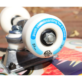 Push Skateboard Complete Frosty Soft Top Red/Blue 6.5" x 28.2"