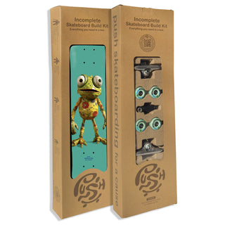Push Skateboard Complete Frogster Incomplete Teal 7.75" - Unassembled Kit with Tool