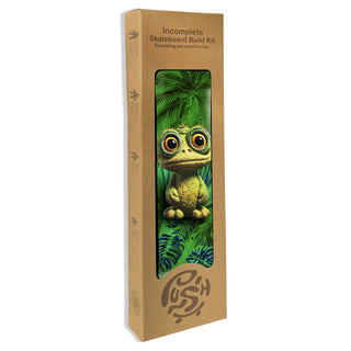 Push Skateboard Complete Mr Frog Incomplete Green 7.5" - Unassembled Kit with Tool