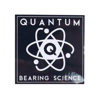 Quantum Bearings Skateboard Sticker - Logo Square Black 2"