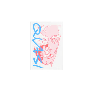 Quasi Skateboards Sticker Mask White/Pink 4.75" x 3.25"