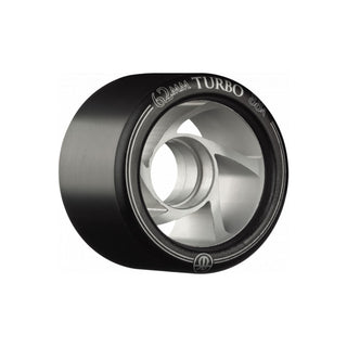 Rollerbones Quad Skate Wheels 62mm x 30mm Aluminum Hub Speed Wheel Turbo 8-Pack 88A Black