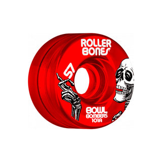 Rollerbones Quad Skate Wheels 57mm x 30mm Bowl Bombers 8-Pack 101A Red