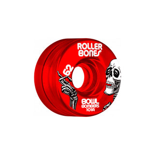 Rollerbones Quad Skate Wheels 62mm x 30mm Bowl Bombers 8-Pack 101A Red