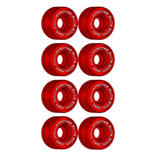 Rollerbones Quad Skate Wheels 57mm x 30mm Elite 103A 8-Pack Red