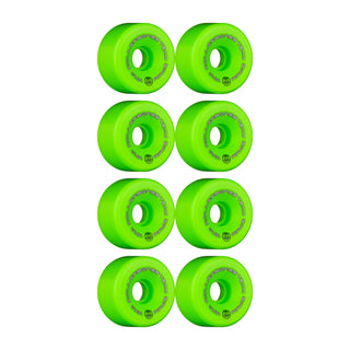 Rollerbones Quad Skate Wheels 57mm x 30mm Logo 101A 8-Pack Green