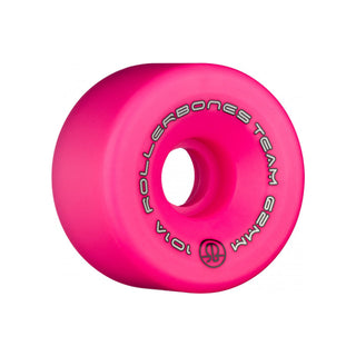 Rollerbones Quad Skate Wheels 62mm x 30mm Logo 101A 8-Pack Pink