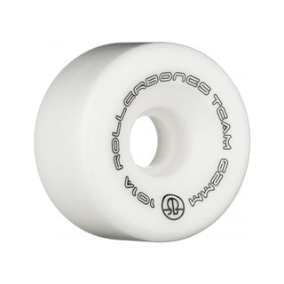 Rollerbones Quad Skate Wheels 62mm x 30mm Logo 101A 8-Pack White