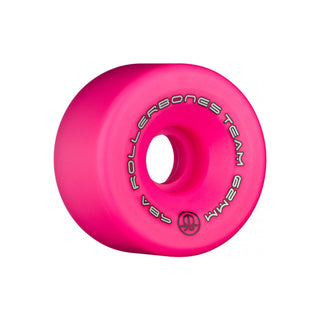 Rollerbones Quad Skate Wheels 62mm x 30mm Logo 98A 8-Pack Pink