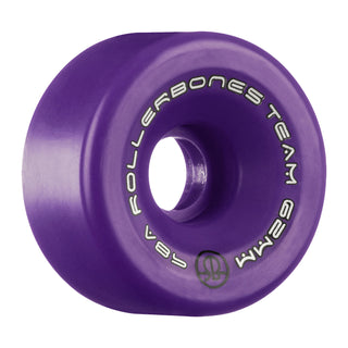 Rollerbones Quad Skate Wheels 62mm x 30mm Logo 98A 8-Pack Purple