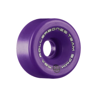 Rollerbones Quad Skate Wheels 57mm x 30mm Logo 98A 8-Pack Purple