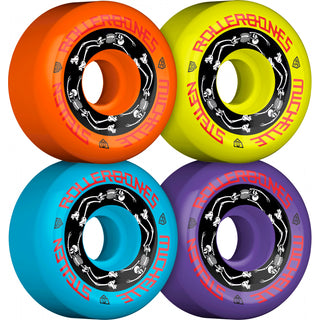 Rollerbones Quad Skate Wheels 62mm x 30mm Moxi Michelle Steilen Signature 4-Pack 101A Assorted