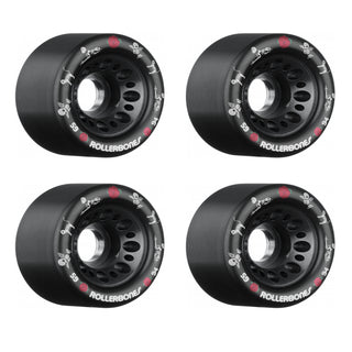 Rollerbones Quad Skate Wheels 59mm x 30mm Speed Wheel 4-Pack 94A Black