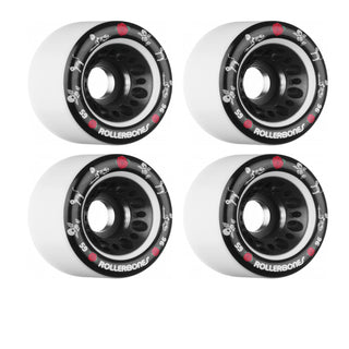 Rollerbones Quad Skate Wheels 59mm x 30mm Speed Wheel 4-Pack 96A White