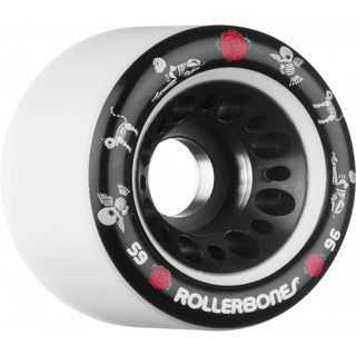 Rollerbones Quad Skate Wheels 59mm x 30mm Speed Wheel 4-Pack 96A White
