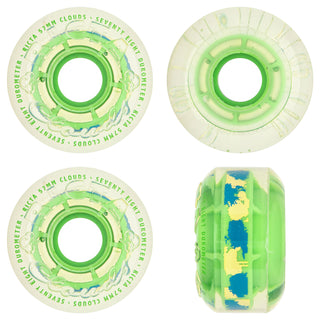 Ricta Skateboard Wheels 57mm Clear Splatter Clouds 78A Camo Green