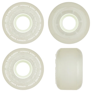 Ricta Skateboard Wheels 57mm Clouds 78A Glow in the Dark Aqua