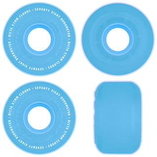 Ricta Skateboard Wheels 57mm Clouds 78A Glow in the Dark Aqua
