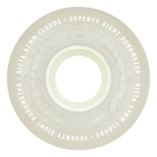 Ricta Skateboard Wheels 57mm Clouds 78A Glow in the Dark Aqua