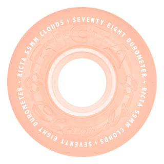 Ricta Skateboard Wheels 55mm Clouds 78A Glow in the Dark Red