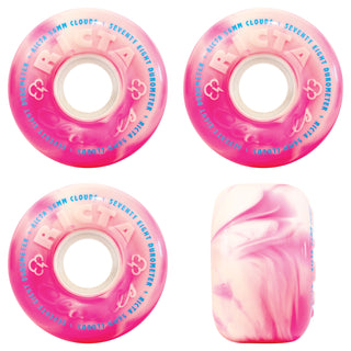 Ricta Skateboard Wheels 56mm Clouds Swirl 78A Pink Swirl (Soft Cruiser)