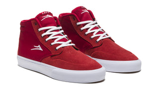 Lakai Skateboard Shoes Riley Hawk 3 High Red Suede