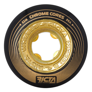 Ricta Wheels Chrome Core 52mm 99A Black/Gold