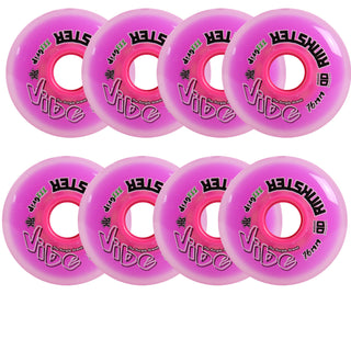 Rink Rat Roller Hockey Wheels Rinkster Vibe 76mm XXX Grip Purple 8-Pack