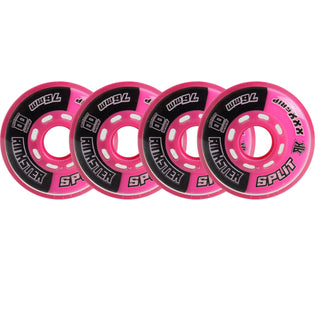 Rink Rat Roller Hockey Wheels Rinkster Split 76mm XXX Grip Black/Pink 4-Pack
