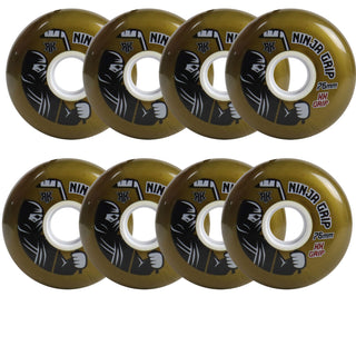 Rink Rat Roller Hockey Wheels Rinkster Ninja Grip 76mm XX Grip Gold 8-Pack