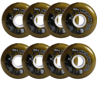 Rink Rat Roller Hockey Wheels Rinkster Ninja Grip 76mm XXX Grip Gold 8-Pack
