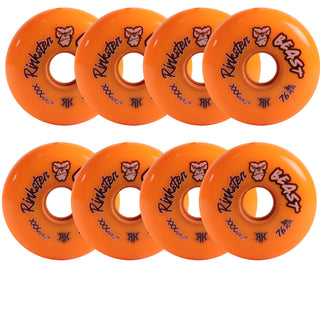 Rink Rat Roller Hockey Wheels Rinkster Beast 76mm XXX Grip Orange 8-Pack