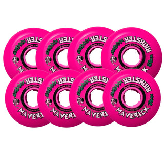 Rink Rat Roller Hockey Wheels Rinkster Maverick 76mm / 80mm HiLo XXX Grip Pink 8-Pack