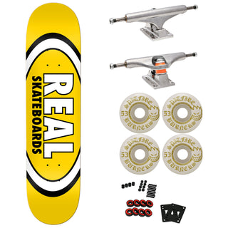 Real Premium Skateboard with Indy Trucks, Spitfire Wheels 8.06" Classic Oval