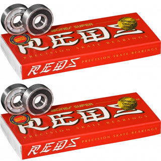 Bones Super Reds Bearings 16-Pack (Enough for 8 Wheels)