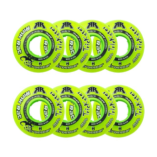 Rink Rat Roller Hockey Wheels - Trickster Crossbar 59mm 76A Green/Black (8-Pack)