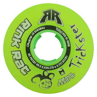 Rink Rat Roller Hockey Wheels - Trickster XXX 68mm 76A Green/Black (8-Pack)