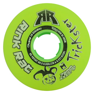 Rink Rat Roller Hockey Wheels - Trickster XXX 68/72 Youth HiLo 76A Green/Black (8-Pack)