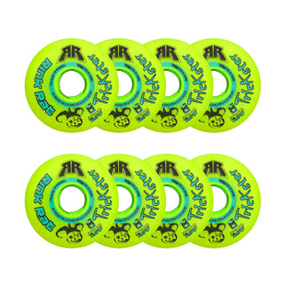 Rink Rat Roller Hockey Wheels - Trickster X 76mm 84A Green/Blue (8-Pack)