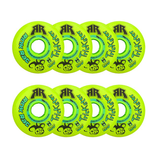 Rink Rat Roller Hockey Wheels - Trickster X 80mm 84A Green/Blue (8-Pack)