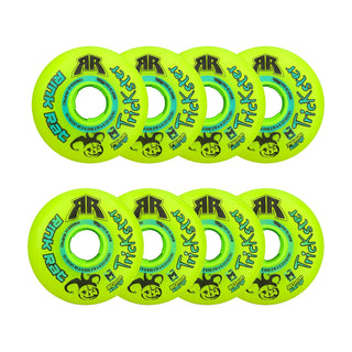 Rink Rat Roller Hockey Wheels - Trickster X 76/80 HiLo 84A Green/Blue (8-Pack)